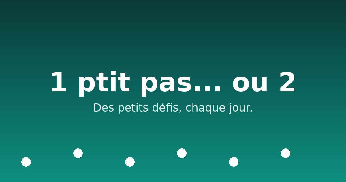 Un ptit pas